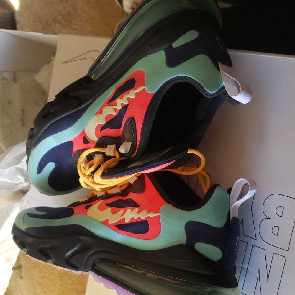 Nike Air Max 270 React Customized Sneakers Size 6.5 - Picture 7 of 14
